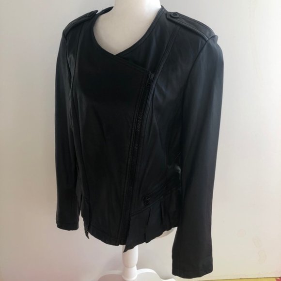 Rezrekshn Esther Chan Zip Up Leather Jacket Large - Picture 6 of 9